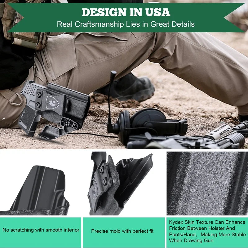 IWB KYDEX Sig P365 Holsters with Claw Fit Sig Sauer P365 / P365 SAS / P365X / Sig Sauer P365XL Pistol with Red Dot Gun Bags